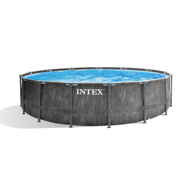 INTEX Бассейн GREYWOOD PRISM FRAME PREMIUM 457×122см, 16805Л, металлический каркас, с фильтрующим насосом