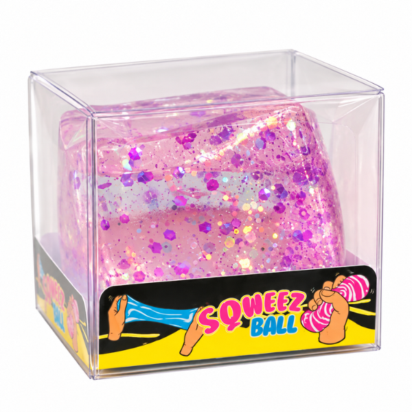 Антистресс-куб «Magic Glitter Ice Cube» с блестками, 5×5×5 см, фиолетовый