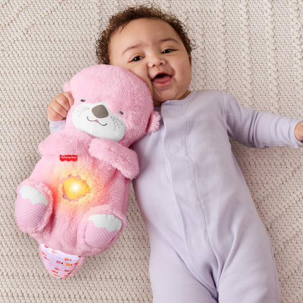 Плюшевая игрушка «Выдра» от Fisher-Price, со светом и звуком, розовая