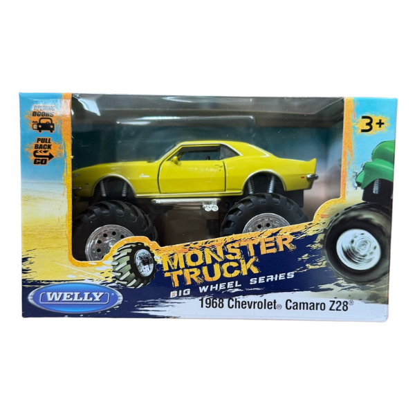 Металлический Monster Truck 1:38 1968 Chevrolet Camaro Z28, Big Wheel